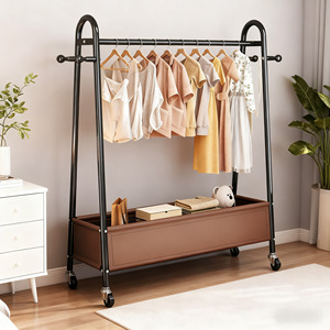 Fourniture transfrontalière Conception simple Nouveau <span class=keywords><strong>porte</strong></span>-vêtements de stockage <span class=keywords><strong>Porte</strong></span>-vêtements en acier au carbone peu encombrant - Product Image 6