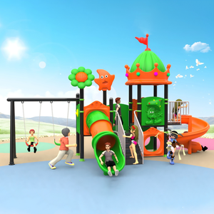 Ensemble <span class=keywords><strong>de</strong></span> balançoires <span class=keywords><strong>de</strong></span> terrain <span class=keywords><strong>de</strong></span> jeu éducatif commercial en plein air avec <span class=keywords><strong>toboggan</strong></span>, équipement d'amusement durable en vinyle et en acier pour enfants - Product Image 2