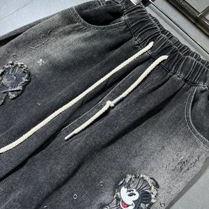 F076/Conjunto de Ropa de Algodón con Diseño de Marca Moderna para Mujer, Jeans de Otoño, Nuevo Estilo, Patrón Sólido, Atuendo Elegante para Moda Urbana - Product Image 3