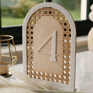 Modern Eco-Friendly <b>Wedding</b> <b>Numbers</b> With Stand Customized Acrylic & Wooden <b>Table</b> Sign for Parties - Product Image 2