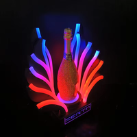 Présentoir de Bouteille de Vin en Acrylique et Cristal LED Rechargeable de Luxe VIP avec Logo Personnalisé pour Boîte de Nuit et Bar