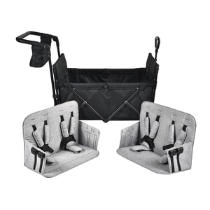Vagoneta Plegable de 4 Plazas con Toldo, Estructura de Acero Inoxidable y Tela Oxford para Viajes y Campamentos de Niños - Product Image 2