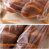 BPB emballage alimentaire en plastique BOPP CPP guichet sac à pain avec logo personnalisé sacs en cellophane sac micro perforé