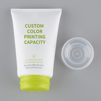 Tube déodorant vide personnalisé emballage cosmétique conteneur applicateur de tête en caoutchouc pour crème dépilatoire crème solaire