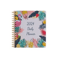 Vente en gros Taille B5 Cahier à budget personnalisé non daté OEM & ODM Journal à spirale Journal hebdomadaire mensuel avec autocollants