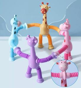 Bán Buôn Sáng Tạo LED Ánh Sáng Hút Xoắn Ống Con Hươu Cao Cổ Giải Nén <span class=keywords><strong>Fidget</strong></span> Pop Ống Con Hươu Cao Cổ Trẻ Em Đồ Chơi Làm Bằng Nhựa Bền - Product Image 6