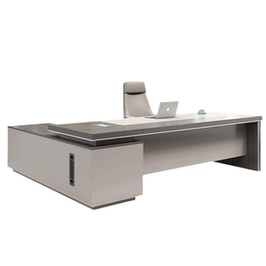 Modern L-shaped <b>Wood</b> Executive <b>Desk</b> Set with Side Table Premium Feel <b>Solid</b> <b>Wood</b> Design for Home Office and Commercial Use - Product Image 5