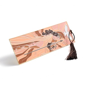 Factory Delicate Rectangle <b>Pink</b> Cartoon Characters Soft Enamel Metal Bookmarks with Tassels - Product Image 4