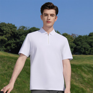 เสื้อโปโลผู้ชาย สีกากีอ่อน ใยโพลีเอสเตอร์ สีพื้น ใส่ได้ทุกวัน ชุดยูนิฟอร์มสำนักงาน - Product Image 3