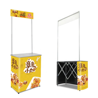 Comptoir d'exposition portable en acier et PVC personnalisable de haute qualité 10kg Tables de promotion de publicité extérieure de supermarché