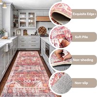 Hot Sell Retro Cashmere Like Runner Rugs Hallway Non-Slip Carpet Sofa Coffee Table Bedroom Bedside Carpet and Rugs