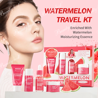 Ensemble de soins de la peau à la pastèque Beauty Host Glycérine hydratante lissante Vegan Bio Kit de voyage Nettoyant visage Tonique Sérum Crème