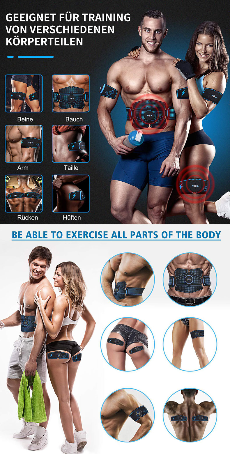 New Wireless Tens Unit Ems Electric Electro Buttocks Slimming System Massage Abdominal Usb Muscle Device Stimulation Stimulator