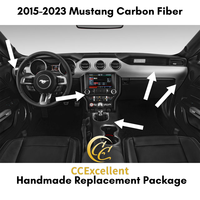 Pièces de tableau de bord en fibre de carbone CCExcellent populaires pour Mustang 2015-2023 avec installation directe