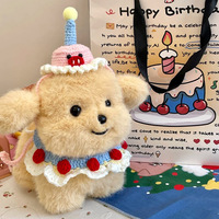 Vente en gros de poupée chien doux et mignon animaux en peluche animaux jouets en peluche de haute qualité décoration de la maison cadeau d'anniversaire porter une écharpe