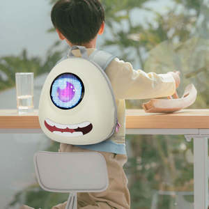 Mochila de Motocicleta con Casco Digital para Estudiantes, Diseño Atractivo, Pantalla LED, Personalizable, con Ojos LED Coloridos - Product Image 6