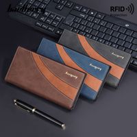 Recién llegado, productos superventas, portafolio de cuero PU, billetera larga delgada a la moda, Billetera De Hombre, Cuero Sintetico