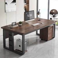 Bureau d'ordinateur moderne et simple en acier LBZ-152X avec tiroirs de rangement, résistant aux taches et à la corrosion, pour usage commercial individuel