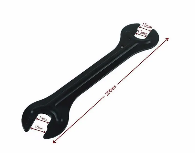 Llave de reparación de bicicletas, llave de cono de eje de extremo abierto, accesorios de herramienta, llave inglesa de Pedal, llave de reparación de bicicletas de 13/14/15/16mm