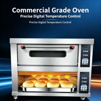 Four à gaz GPL commercial à 2 niveaux, grande capacité, machine de boulangerie pour la fabrication de pain, de gâteaux et de pizzas