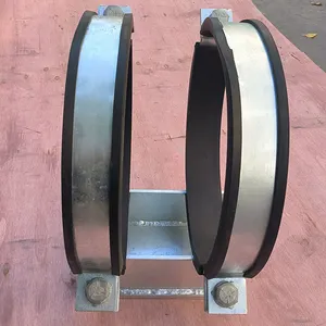 SH400 SH600 Galvanized Steel Zinc Plated 2 Screw Heavy Duty Pipe Clamp With EPDM Rubber Lined Pipe Clamp