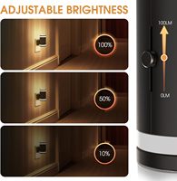 Lampe de chevet LED LOHAS Stairs Night Light, prise murale, design moderne, cylindrique, blanc chaud, lampe de chevet à intensité variable pour chambre à coucher, couloir