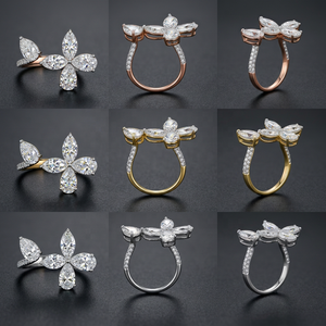 Bague en or blanc avec diamant de laboratoire taille poire 2,83 carats EF VVS certifié IGI, bijoux de luxe pour femme, idéale pour fiançailles et anniversaire - Product Image 2