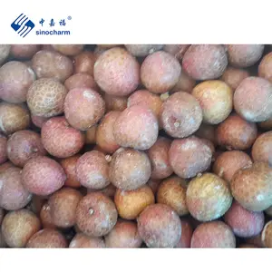 Sinocharm BRC Approved Wholesale Price Frozen Fruit Factory Bulk 10kg Unpeeled Lychee IQF Whole Lichee From China