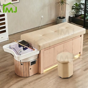 เตียงนวดแผนไทย เตียงสระผม ร้านเสริมสวย ตู้เก็บของ เตียงสปาหัวไม้ญี่ปุ่น - Product Image 1