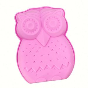 Moule à gâteau écologique en silicone sans BPA, forme hibou de nuit à trou unique, pour bricolage de fromages et de créations d'animaux mignons, OEM/ODM - Product Image 3