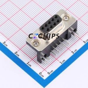 9681537612 D-Sub/VGA Connector Bent Lead Through Hole Connector Female 9P Right Angle Insert 2 - Product Image 1