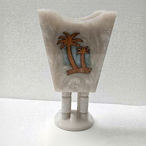 Brûleur d'encens religieux artisanal en résine, en forme de palmier et de coquillage, écologique et aromatique, pour bijoux - Product Image 1