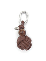 Porte-clés en cuir PU tressé à la main avec nœud de singe, pendentif boule colorée, mousqueton, breloque de sac, décoration de sac à main multicolore, cadeau