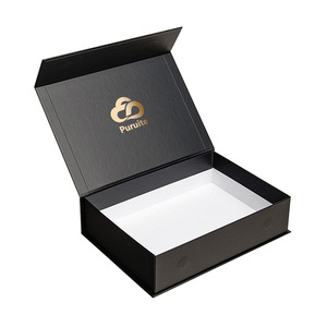 Scatola Regalo Magnetica Pieghevole in Cartone Nero di Lusso con Stampa Personalizzata e Logo - Product Image 2