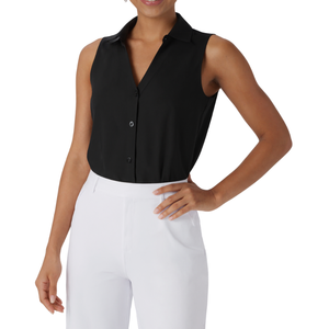 2025 Primavera Verano nuevo chaleco de botón de solapa de Color sólido para camisa de mujer frontal informal - Product Image 2