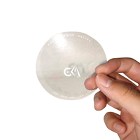 Autocollants BOPP transparents personnalisés avec logo, étiquettes adhésives circulaires transparentes pour l'emballage cosmétique et la marque de produits
