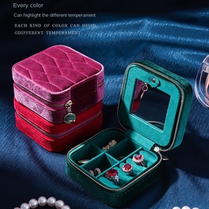 Nuevo Estuche de Joyería de Piel de Oveja con Cierre de Cremallera, para Anillos, Collares, Aretes y Uñas, Multifuncional, Portátil, para Viajes - Product Image 1