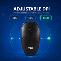 ASTA grosir Mouse nirkabel Bluetooth 2.4Ghz plastik ergonomis 800 1200 1600 DPI Mouse Logo kustom penggunaan kantor rumah
