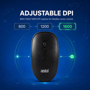 Ratón inalámbrico Bluetooth ASTA de 2,4 GHz, ergonómico, de plástico, con resolución de 800, 1200 y 1600 DPI y logotipo personal - Product Image 2
