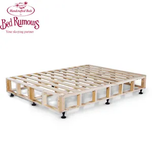 الحديثة مخصص مصممة الملك الملكة خشب متين هيكل سرير لغرفة النوم