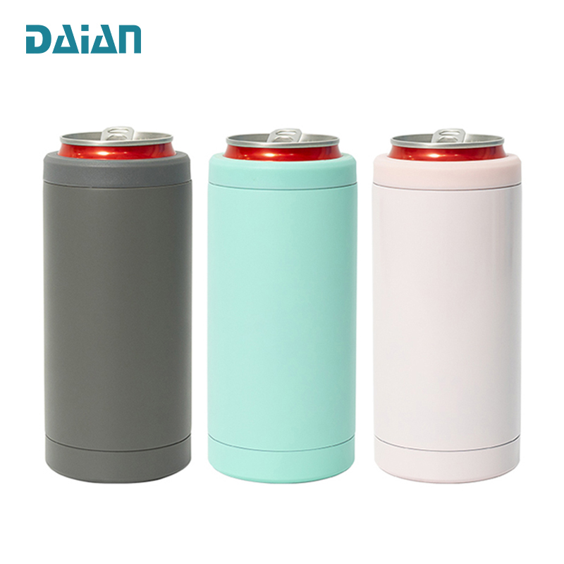 Вакуумный тонкий пивной охладитель из нержавеющей стали с двойными стенками, 12 унций