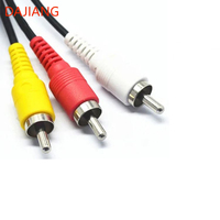 Cable DAJIANG OEM Personalizado de 3.5mm a 3 RCA, Cable de Alta Calidad para Audio y Video AV RCA TV, para Reproductor MP3 y PSP