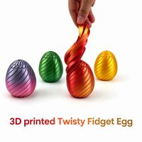 Eco-Friendly PLA Articulated Spiral Egg Toy 13.8cm Height Hinged Shell for Novelty Desk Ornament Custom Branding Options