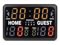 Tableau d'affichage LED Velleman WT3116, durable, minuteur 24 secondes, basketball, football, badminton, sports en intérieur et en extérieur, design facile à lire