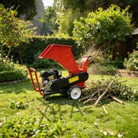 Zelfvoorzienende trommelhoutversnipperaar, PTO-aangedreven, 8 inch houtversnipperaar voor tractor, landbouwhoutversnipperaar met hydraulische invoer