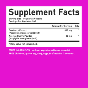 Best Seller Cranberry Capsules with Acerola Cranberry Extract Helps Cleanse the Bladder Support Immune Function Cranberry - Product Image 5