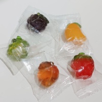 3D Peeling Fruit Gummy Candy Aardbei Gepelde Jelly Gummy Snoepjes Mango Jelly Gummy