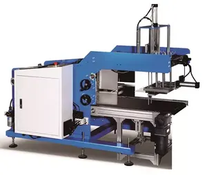 Books stacker for three knife trimmer cutting