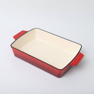 Prezzo <span class=keywords><strong>di</strong></span> fabbrica in ghisa rettangolare piatto <span class=keywords><strong>di</strong></span> frittura rettangolo Pan smalto pentole da forno - Product Image 4