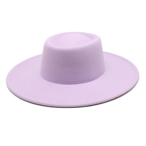 Sombrero Fedora de Ala Ancha de 9.5 cm, Sombrero Panamá de Fieltro de Lana, Estilo <span class=keywords><strong>Jazz</strong></span> - Product Image 4